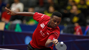Ashley Facey-Thompson playing table tennis