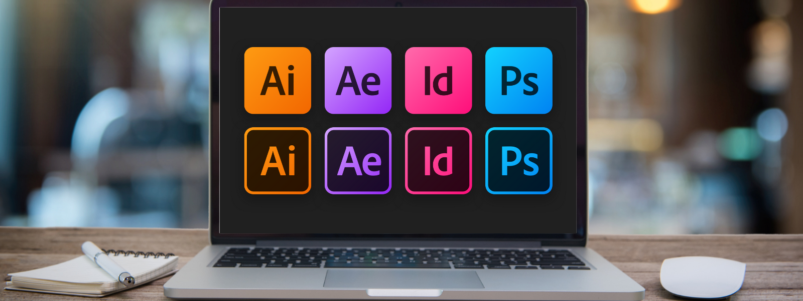 Laptop with Adobe